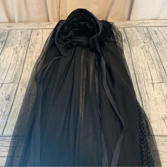 Victorian Mourning Costume Death Funeral Gothic Halloween Scary Haunt Actor XL - Picture 4 of 17